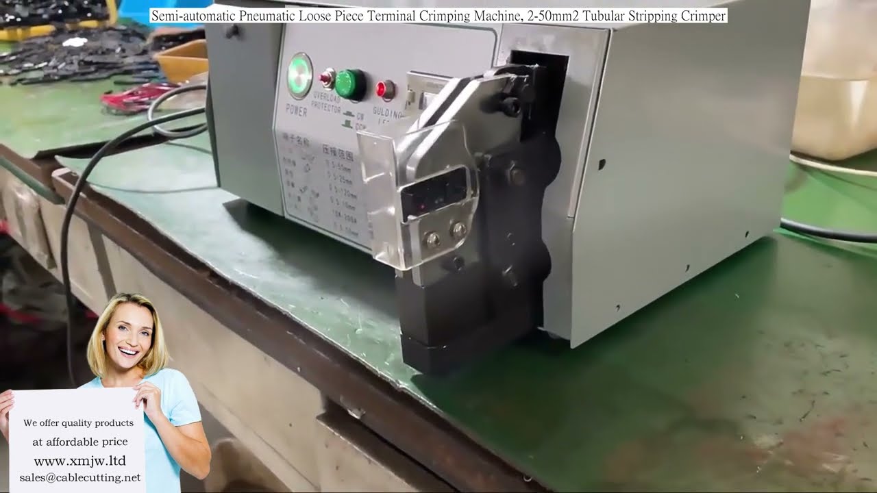 Máy ép đầu cốt khí nén bán tự động – Tuốt và ép dây 2-50mm² chính xác