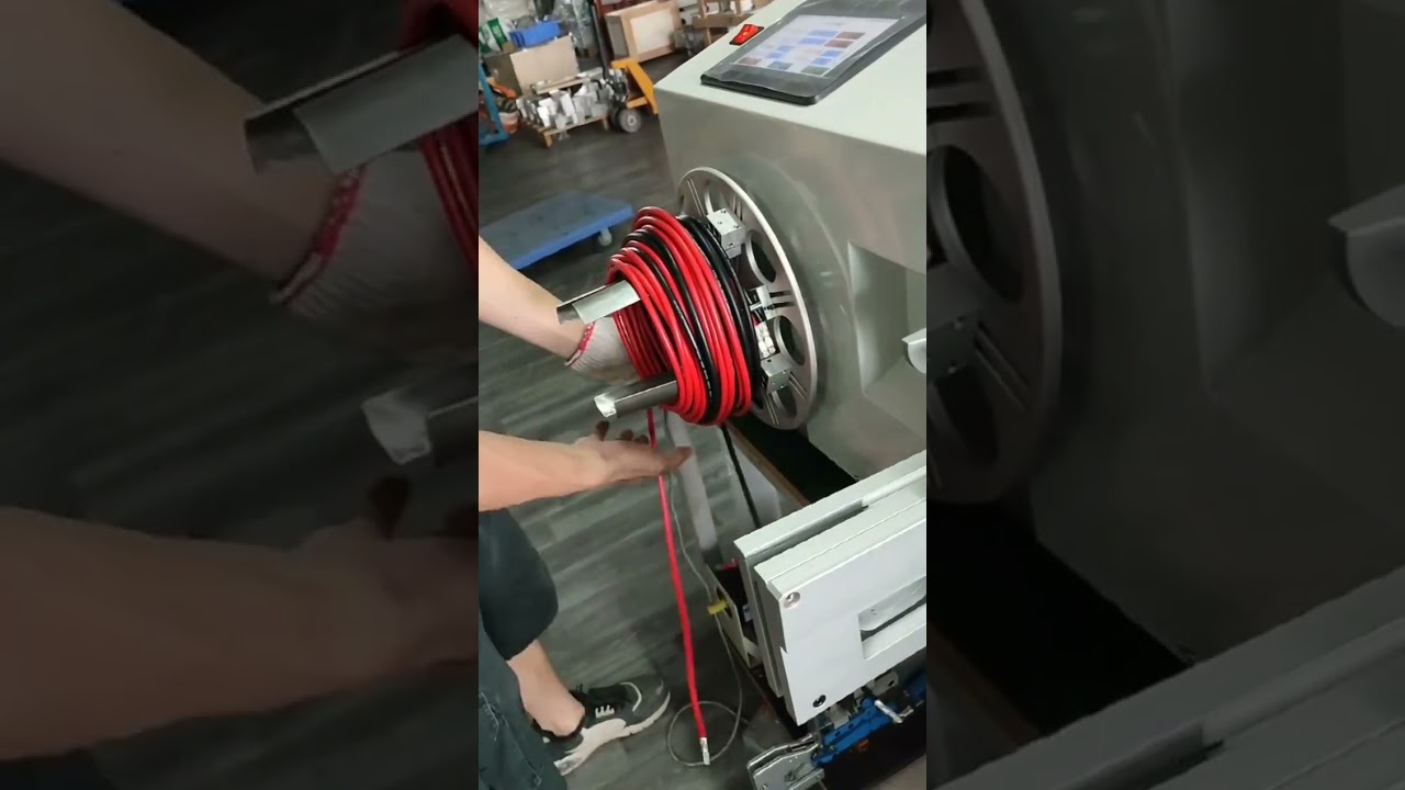 Máy quấn và buộc dây cáp đường kính lớn – Demo vận hành tự động #factory #machine