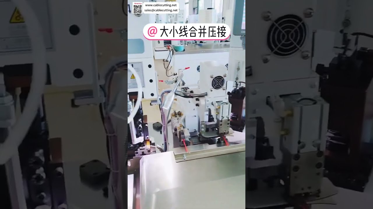 Máy Ép Đầu Cốt Tự Động 3 Đầu Kép Với Giám Sát Áp Suất CFM - Lắp Ráp Cáp Chính Xác