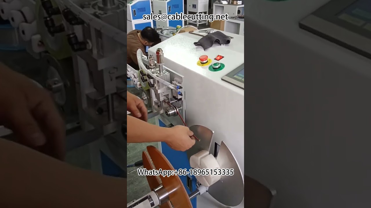 Máy quấn dây tự động - Đếm mét, phân loại, cắt, quấn dây đỏ và đen #máyquấndây #tựđộnghóa