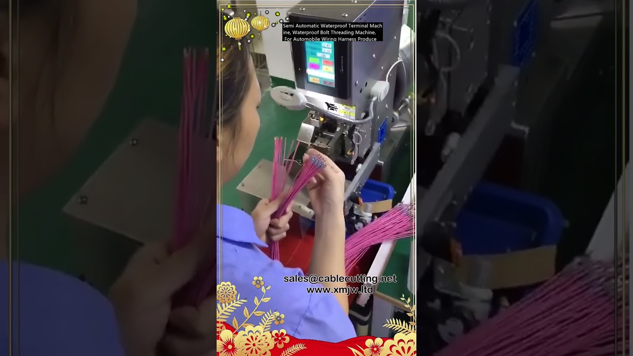 Máy Ép Đầu Cốt Chống Nước Bán Tự Động, Máy Luồn Ốc Chống Nước Cho Dây Điện Ô Tô
